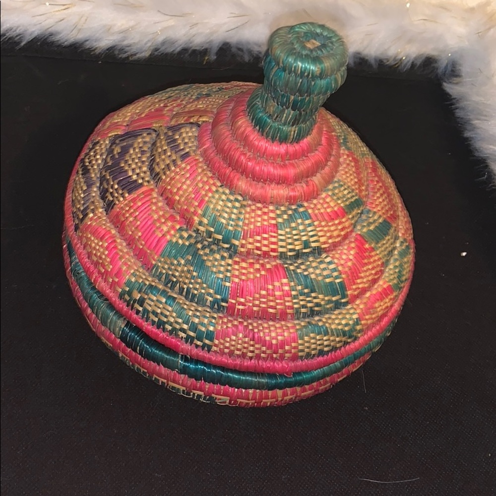 handmade woven mini basket